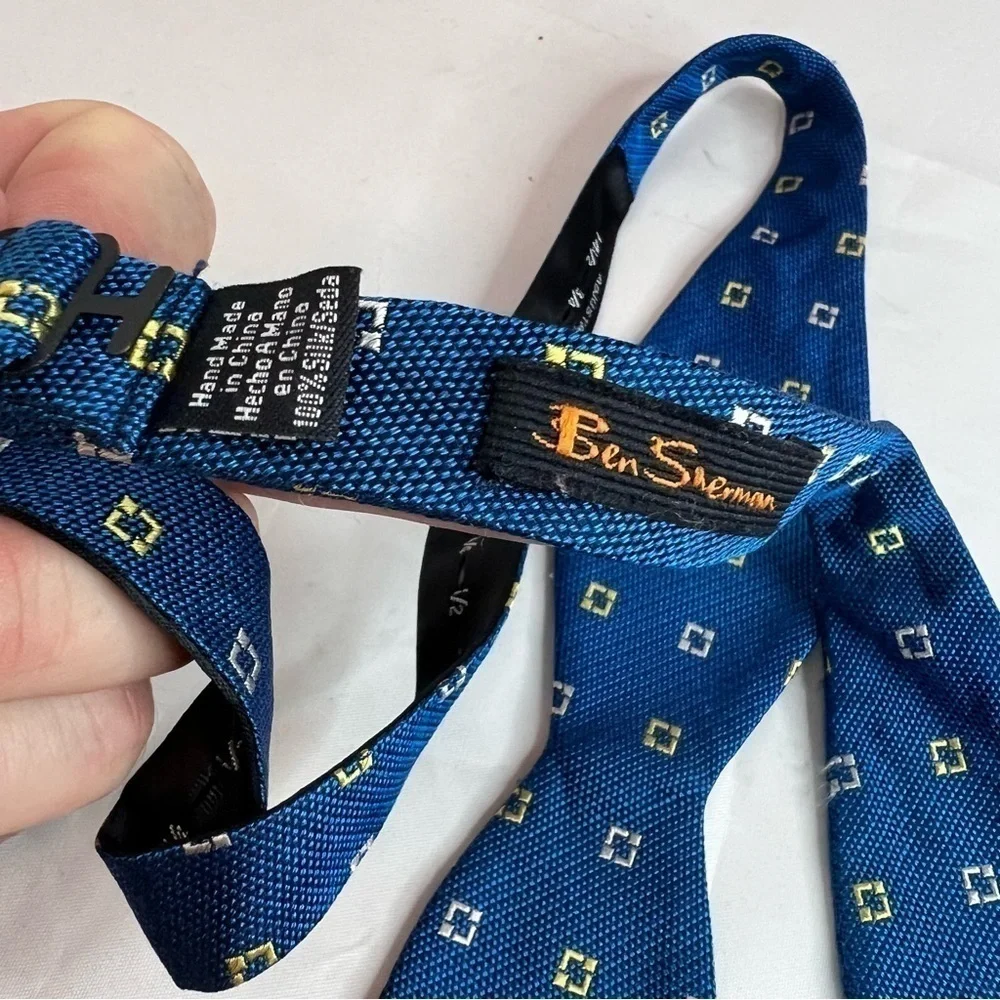 BEN SHERMAN Raw Silk Bow Tie